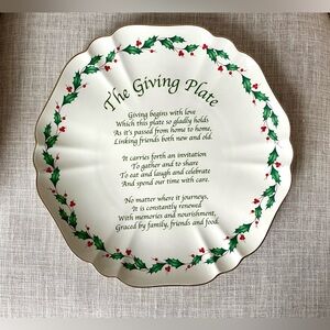 Vintage Holiday Lenox Gifting Plate - NEW IN BOX!